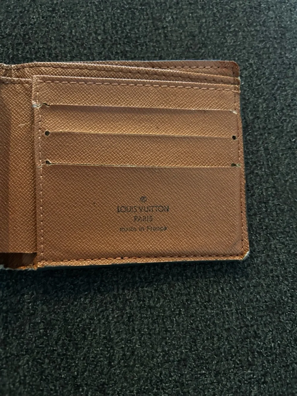 Louis Vuitton Monogram Canvas Money Clip in Brown and Gold